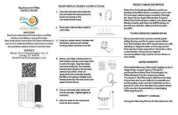 Instructions for Replacement Filters