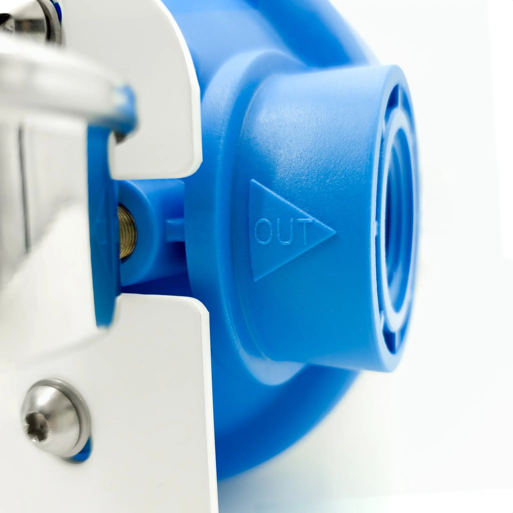 printed in and out inline connectors for 2 Stage Whole House Water Filtration System with Electropositive Nanofiber Fast Flow and Deep Pleated Coconut Carbon Filters