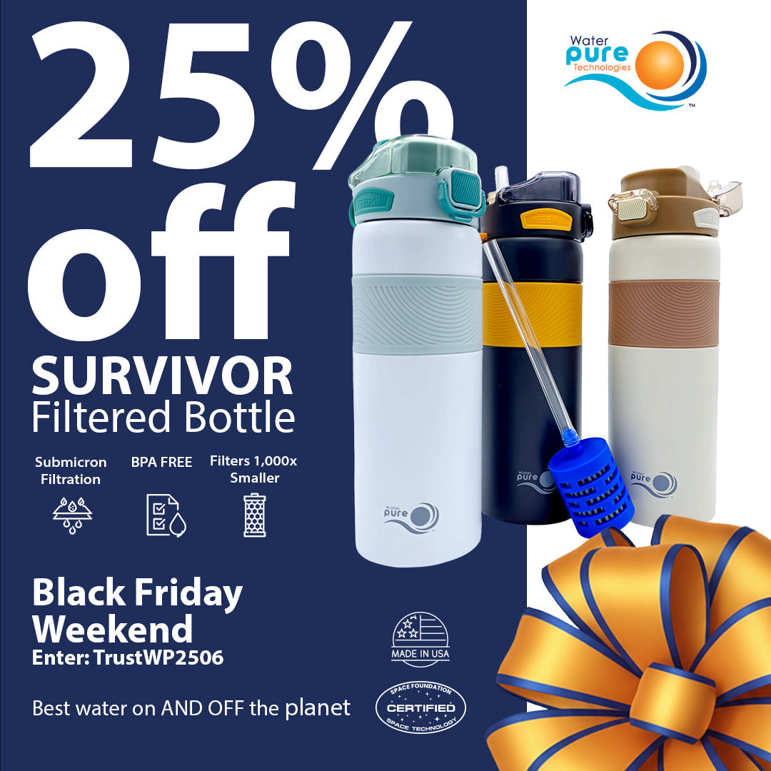 Survivor Nanofiber Fast Flow Filtered Water Bottle Water Pure Technologies, Inc.
