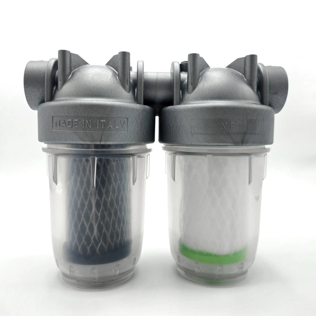 Front View of 2 Stage Under Counter Compact Water Filtration System