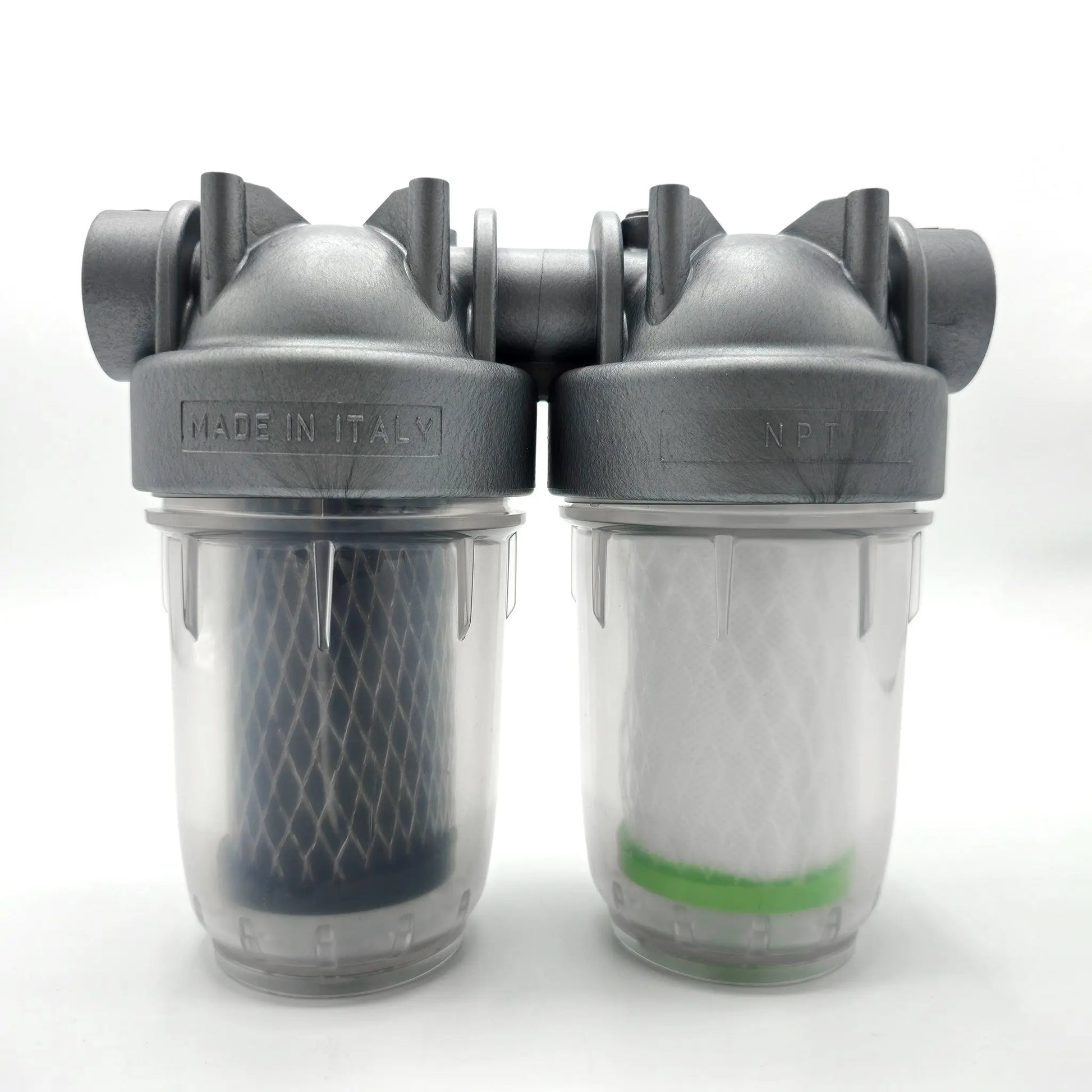 Front View of 2 Stage Under Counter Compact Water Filtration System