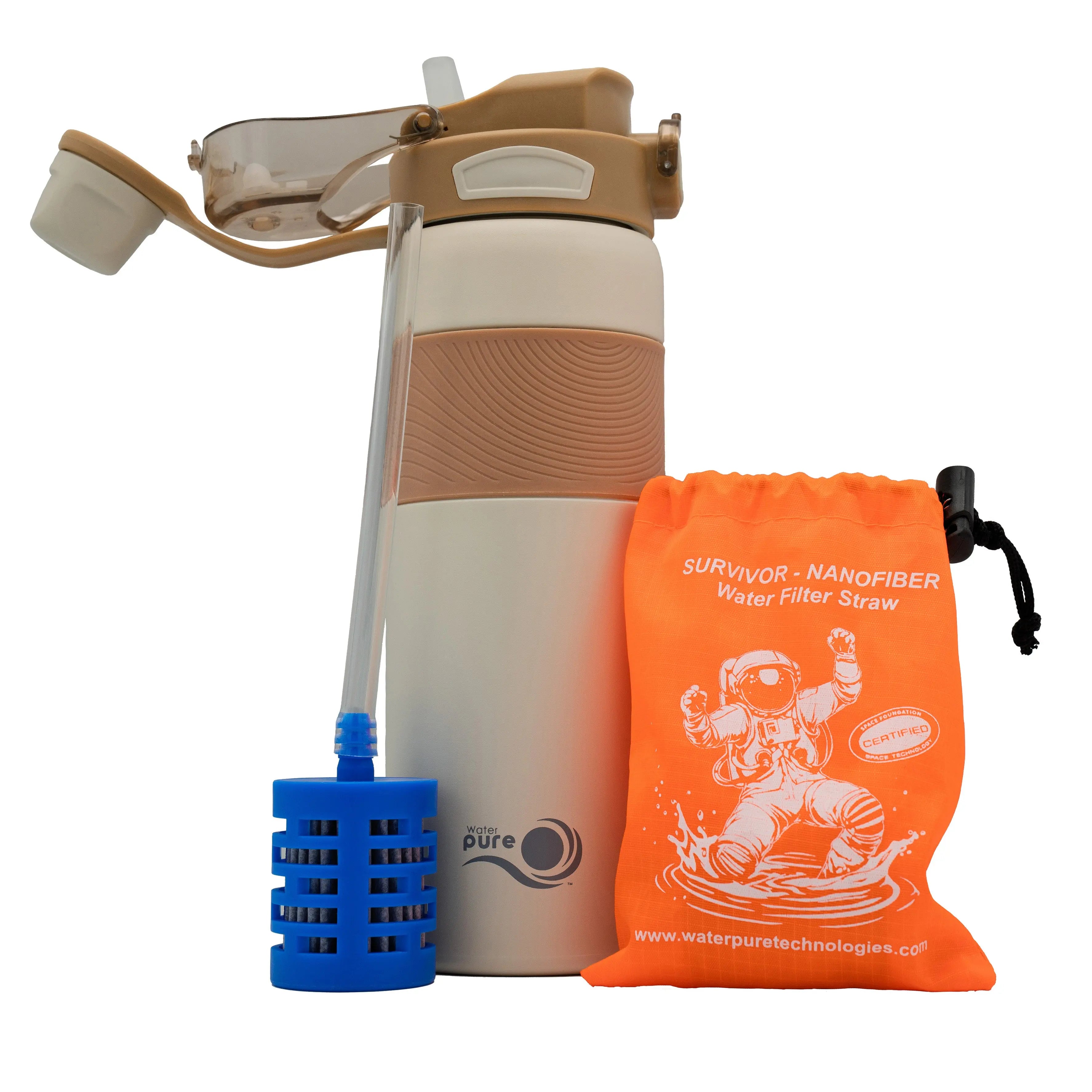 Survivor Nanofiber Fast Flow Filtered Water Bottle Water Pure Technologies, Inc.