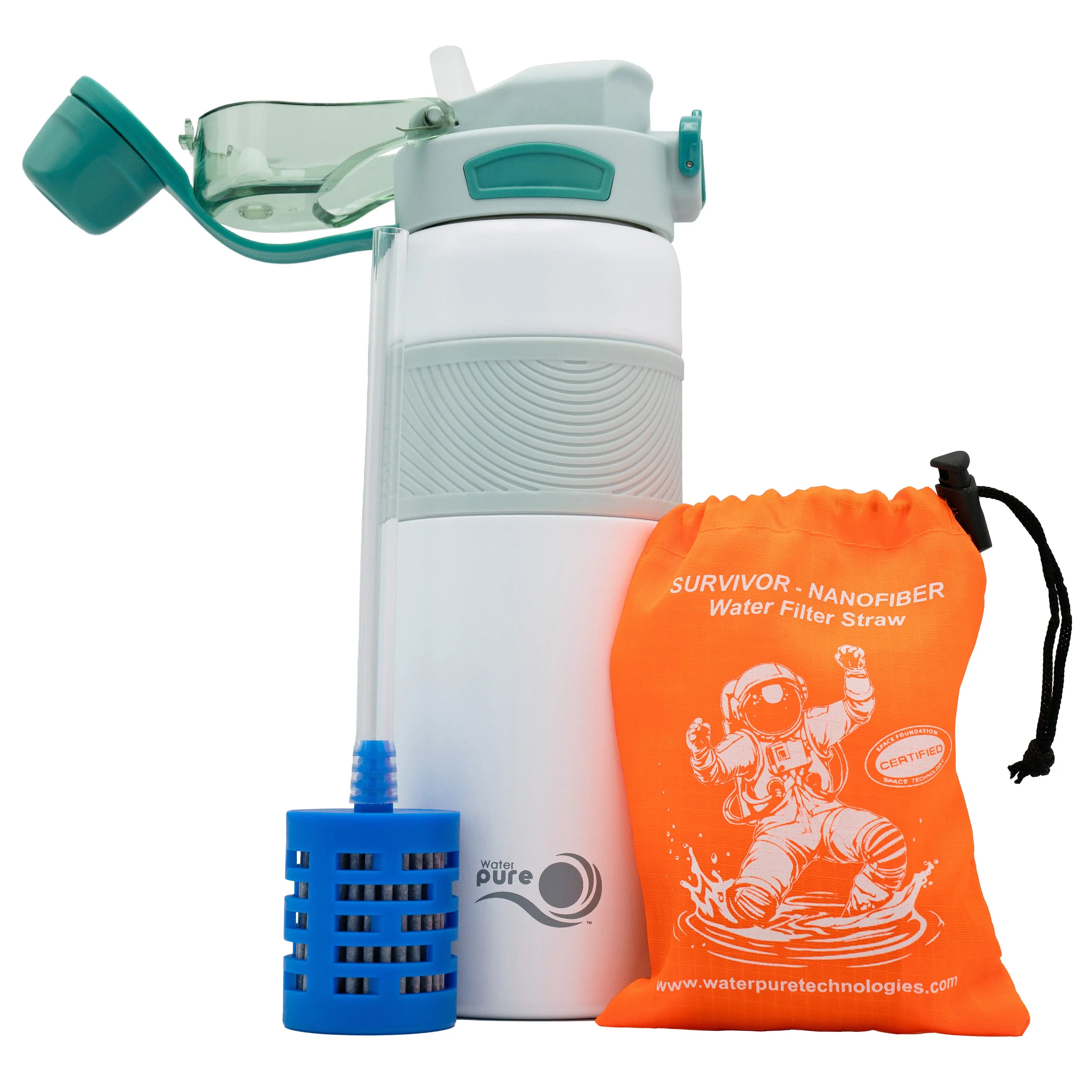 Survivor Nanofiber Fast Flow Filtered Water Bottle Water Pure Technologies, Inc.