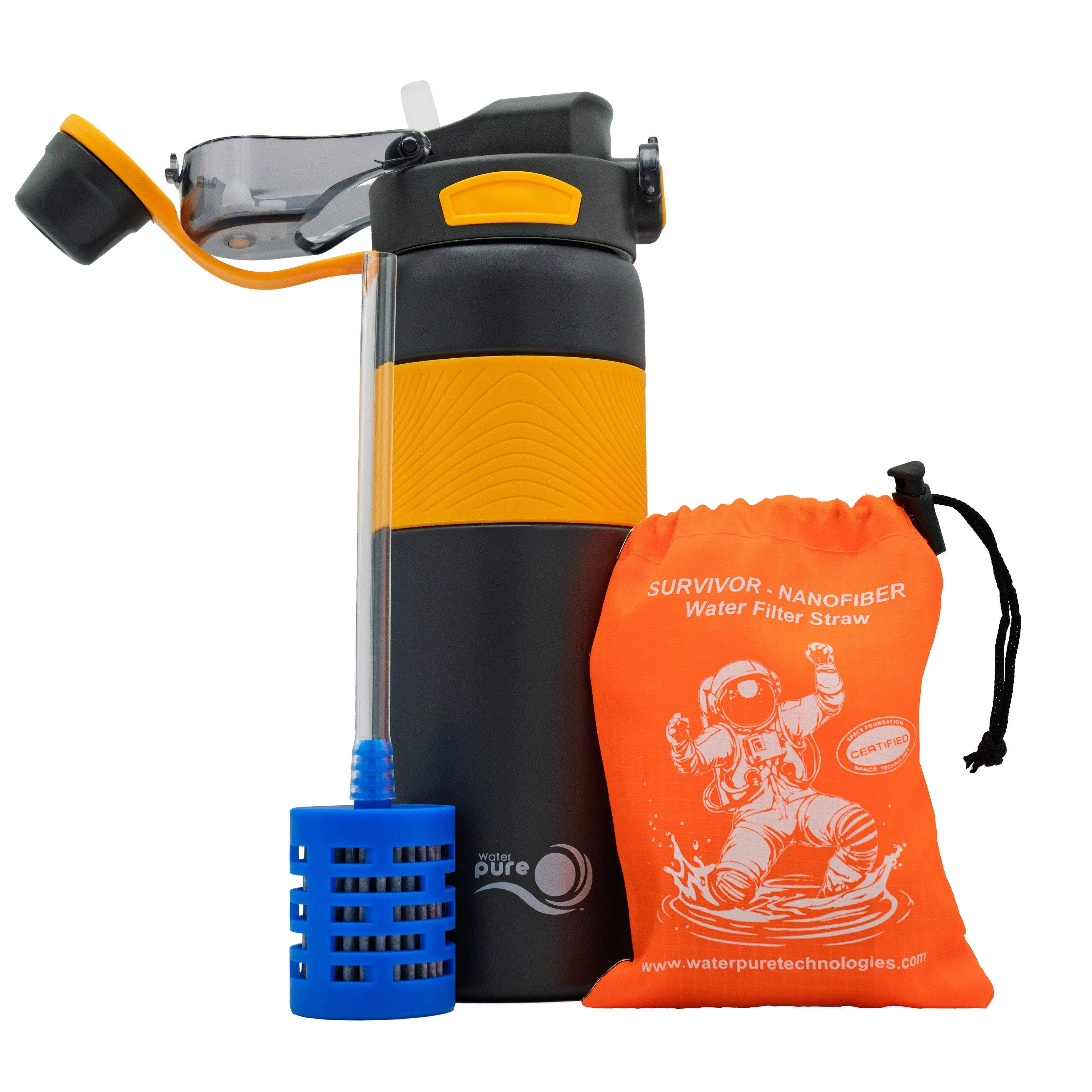 Survivor Nanofiber Fast Flow Filtered Water Bottle Water Pure Technologies, Inc.