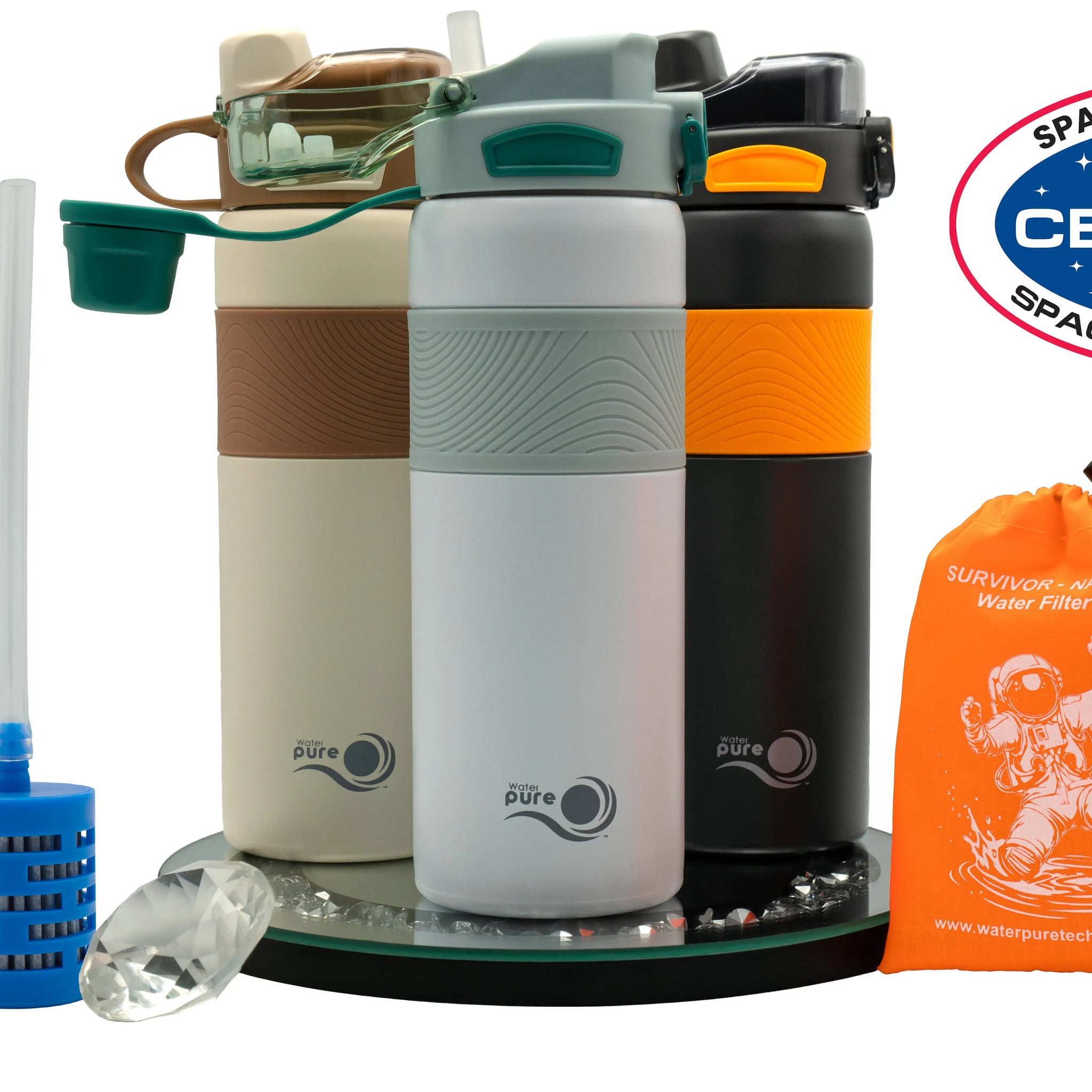 Survivor Nanofiber Fast Flow Filtered Water Bottle Water Pure Technologies, Inc.