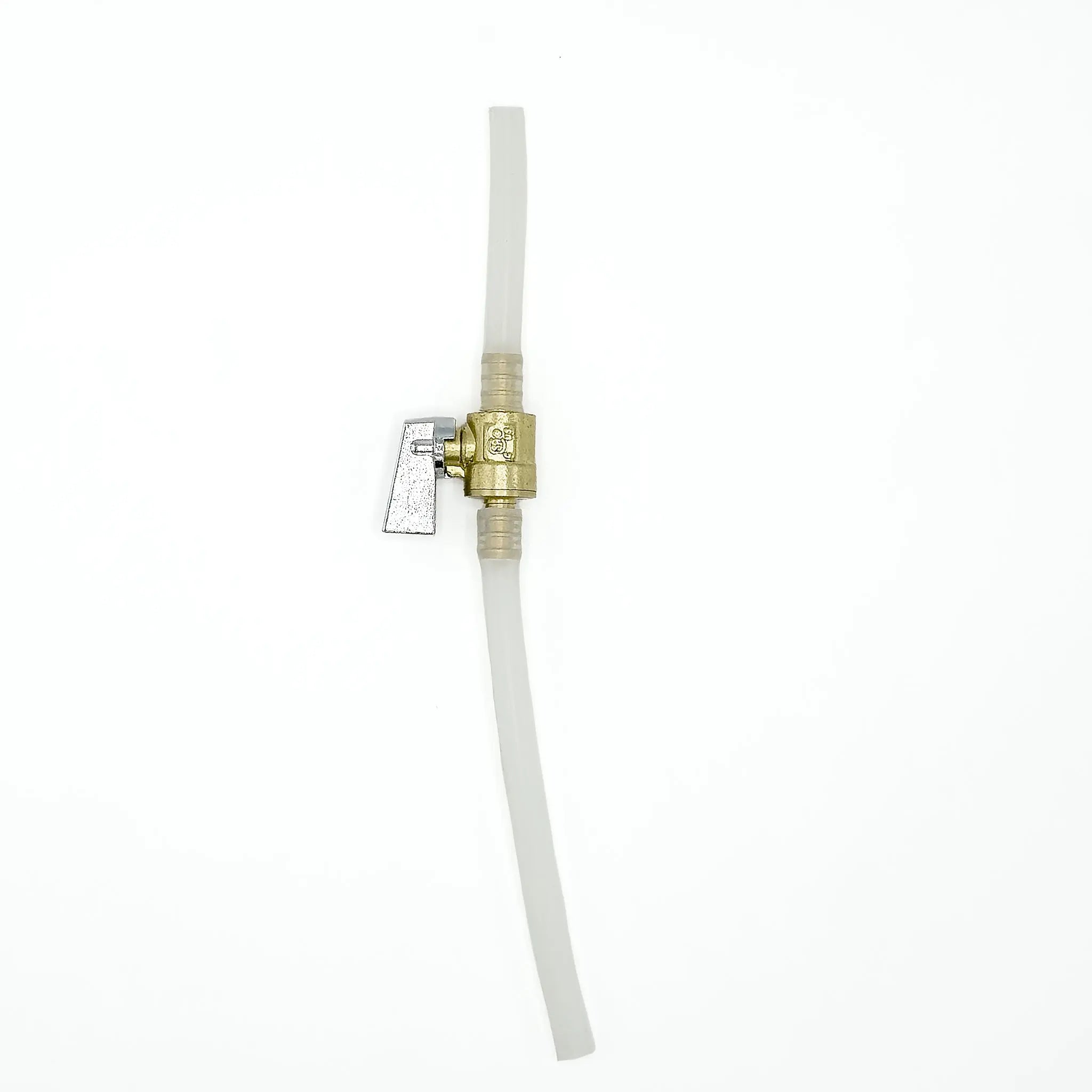 Silicone Hose with inline brass on and off valve