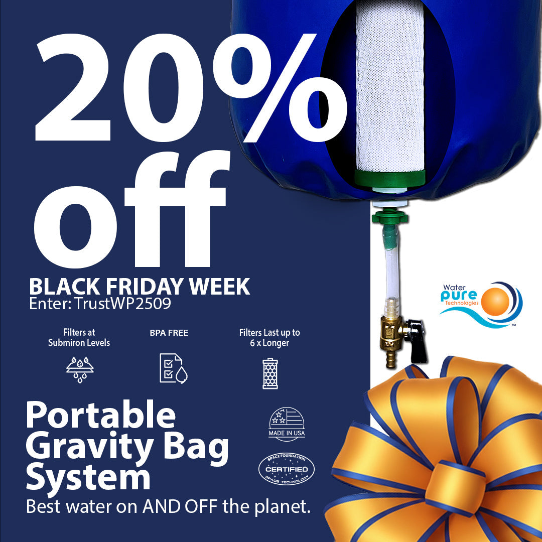 Portable Gravity Flow Bag Water Filtration System Water Pure Technologies, Inc.