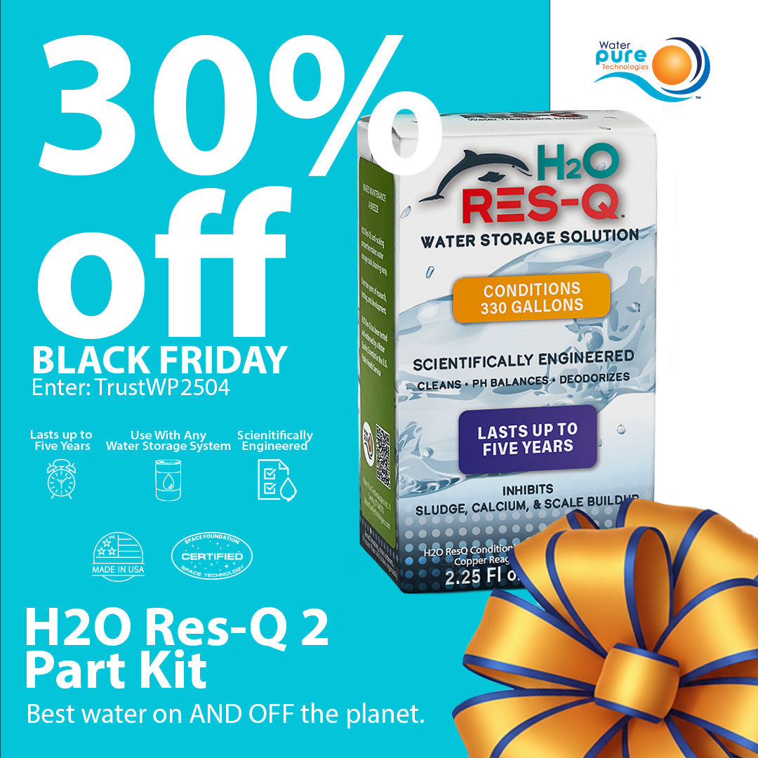 H20 ResQ - 2 Part Water Storage Treatment Drops Water Pure Technologies, Inc.