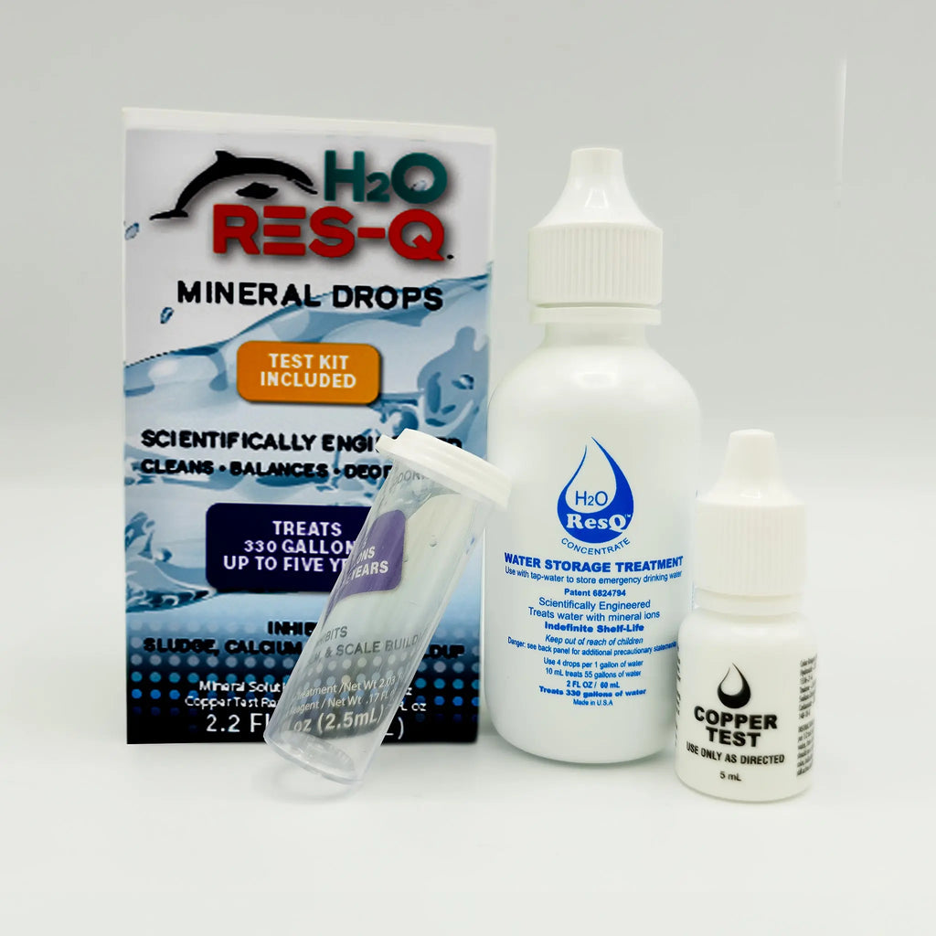 H20 ResQ - 2 Part Water Storage Treatment Drops - Water Pure Technologies, Inc.