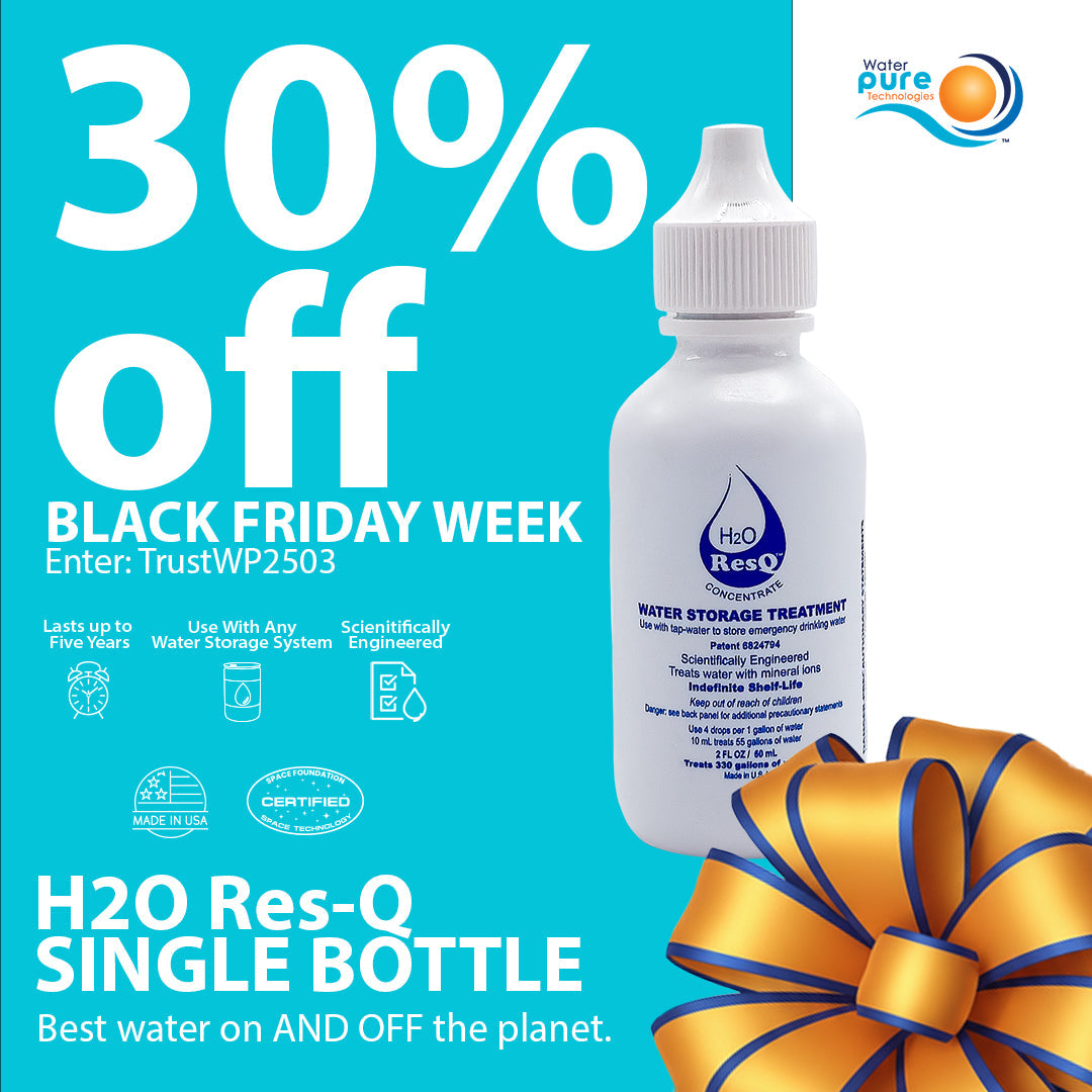 H2O ResQ - 2 oz Single Bottle  Water Storage Conditioner-treatment drops Water Pure Technologies, Inc.