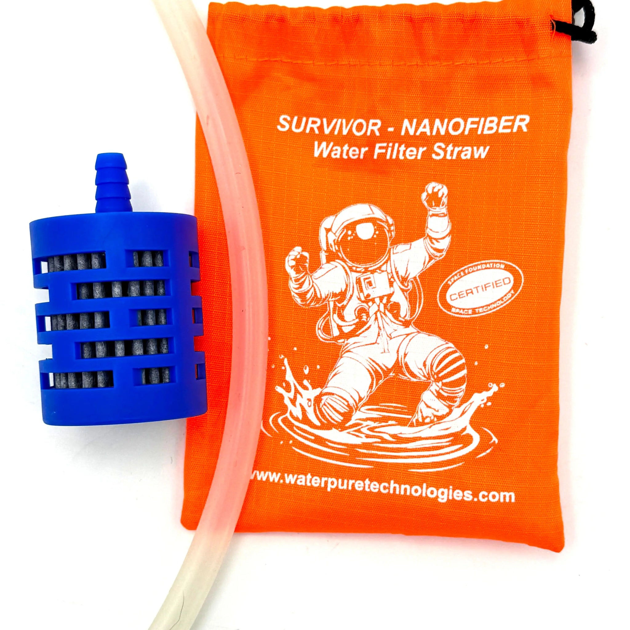 Survivor Water Filter Straw with Carry Bag